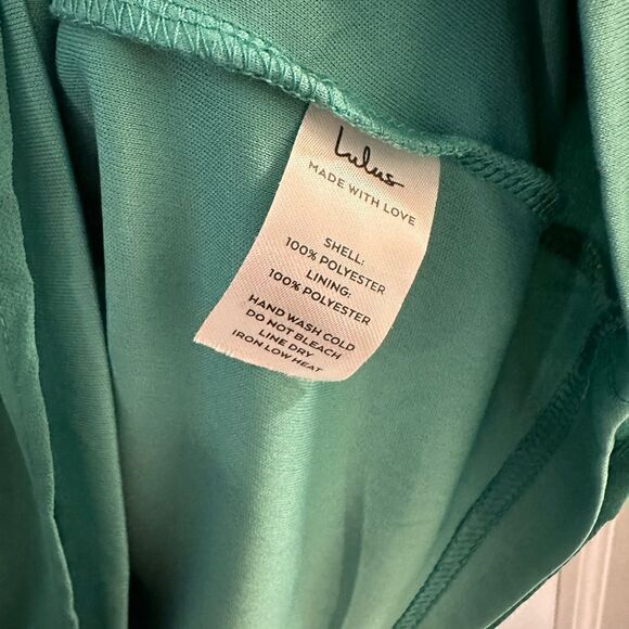 Lulu’s Best Wishes Teal Green Dress size medium - Picture 8 of 9